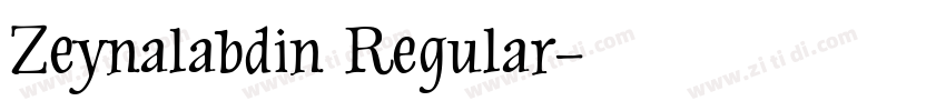 Zeynalabdin Regular字体转换